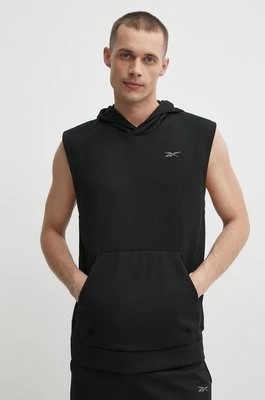 Zdjęcie produktu Reebok bluza Strength męska kolor czarny z kapturem gładka 100075597