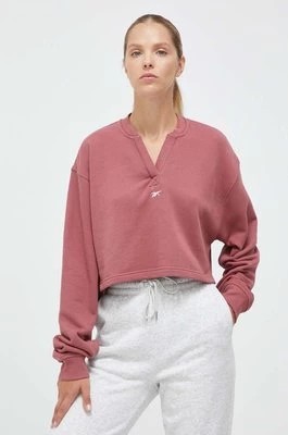 Zdjęcie produktu Reebok Classic bluza bawełniana damska kolor różowy gładka