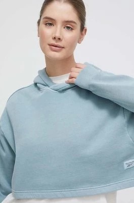 Zdjęcie produktu Reebok Classic bluza damska kolor niebieski z kapturem gładka