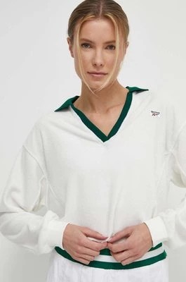 Zdjęcie produktu Reebok Classic bluza Retro Court Retro Court damska kolor biały wzorzysta 100076084 100076084