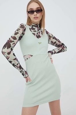 Zdjęcie produktu Reebok Classic sukienka H58681 kolor zielony mini dopasowana