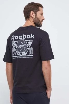 Zdjęcie produktu Reebok Classic t-shirt bawełniany Basketball kolor czarny z nadrukiem