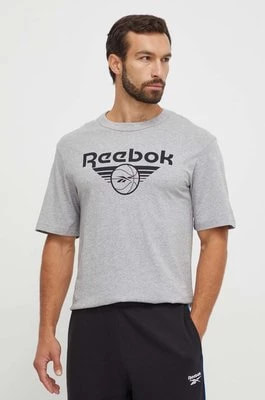 Zdjęcie produktu Reebok Classic t-shirt bawełniany Basketball kolor szary z nadrukiem