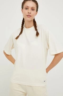 Zdjęcie produktu Reebok Classic t-shirt bawełniany kolor beżowy HH9704-NONDYE