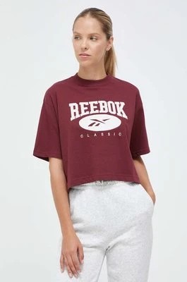 Zdjęcie produktu Reebok Classic t-shirt bawełniany kolor bordowy