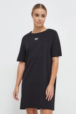 Zdjęcie produktu Reebok sukienka bawełniana Identity kolor czarny mini prosta 100034707
