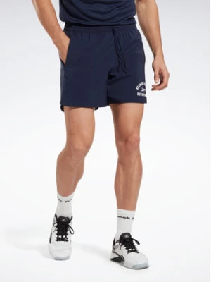 Zdjęcie produktu Reebok Szorty sportowe Training Graphic Woven Shorts HT3704 Niebieski