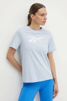 Zdjęcie produktu Reebok t-shirt bawełniany damski kolor niebieski 100075738