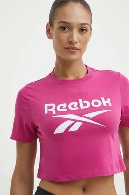 Zdjęcie produktu Reebok t-shirt bawełniany Identity damski kolor różowy 100037588