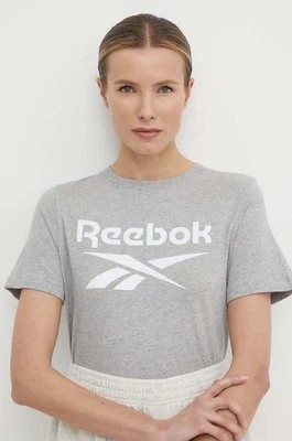 Zdjęcie produktu Reebok t-shirt bawełniany Identity damski kolor szary 100034852