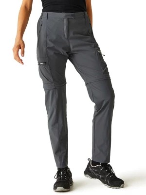 Zdjęcie produktu Regatta Spodnie funkcyjne Zipp-Off "Travel Light" w kolorze antracytowym rozmiar: 44