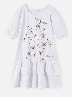Zdjęcie produktu Reima Sukienka "Angervo" w kolorze białym rozmiar: 152