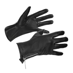 Zdjęcie produktu Rękawiczki skórzane damskie czarne polar BELTIMORE s/m czarny Merg