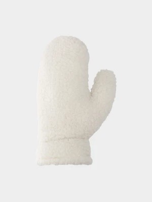 Zdjęcie produktu Rękawiczki zimowe z jednym palcem uniseks - kremowe 4F