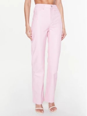 Zdjęcie produktu Remain Spodnie skórzane Leather Straight RM2044 Różowy Straight Fit
