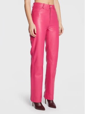 Zdjęcie produktu Remain Spodnie skórzane Lynn Leather RM1510 Różowy Regular Fit
