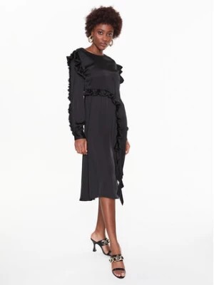 Zdjęcie produktu Remain Sukienka koktajlowa Light Satin Draped RM2206 Czarny Regular Fit