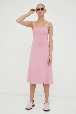 Zdjęcie produktu Remain sukienka kolor różowy mini dopasowana