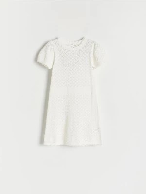 Zdjęcie produktu Reserved - Ażurowa sukienka - złamana biel