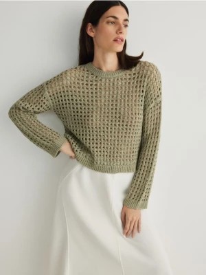 Zdjęcie produktu Reserved - Ażurowy sweter - jasnozielony