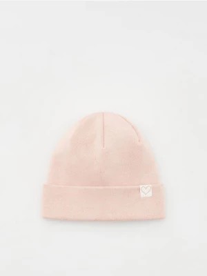 Zdjęcie produktu Reserved - Bawełniana czapka w prążek - pastelowy róż