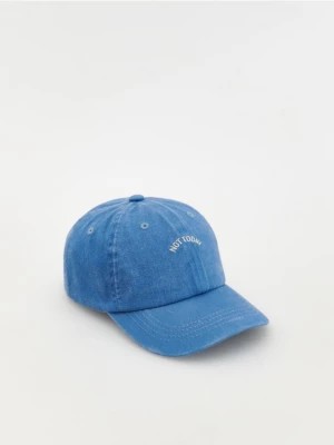 Zdjęcie produktu Reserved - Bawełniana czapka z daszkiem - niebieski