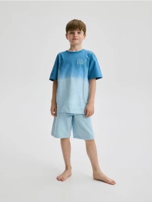 Zdjęcie produktu Reserved - Bawełniana piżama z szortami - jasnoniebieski