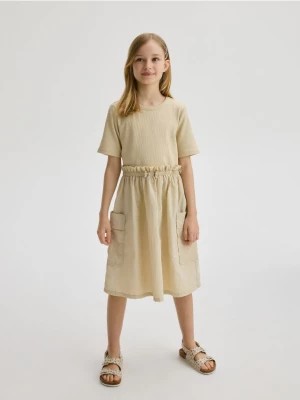 Zdjęcie produktu Reserved - Bawełniana sukienka - beżowy