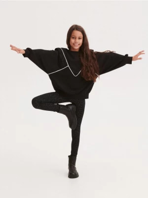 Zdjęcie produktu Reserved - Bawełniane legginsy w cętki - czarny