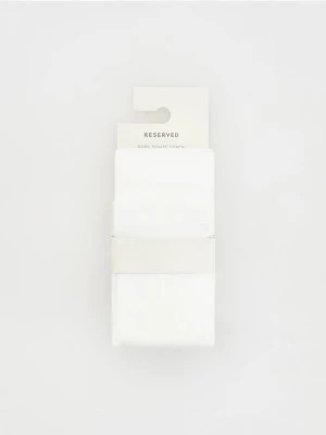 Zdjęcie produktu Reserved - Bawełniane rajstopy 2 pack - złamana biel