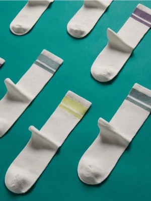 Zdjęcie produktu Reserved - Bawełniane skarpetki 5 pack - złamana biel
