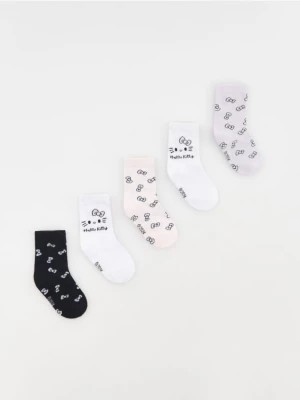 Zdjęcie produktu Reserved - Bawełniane skarpetki Hello Kitty 5 pack - wielobarwny