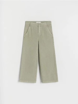Zdjęcie produktu Reserved - Bawełniane spodnie - oliwkowy