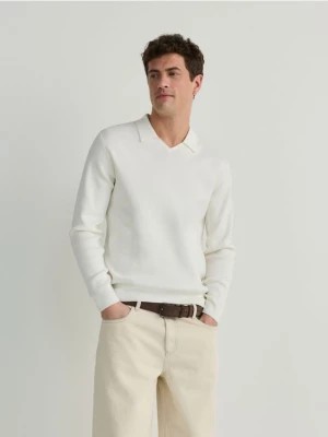 Zdjęcie produktu Reserved - Bawełniany sweter - biały