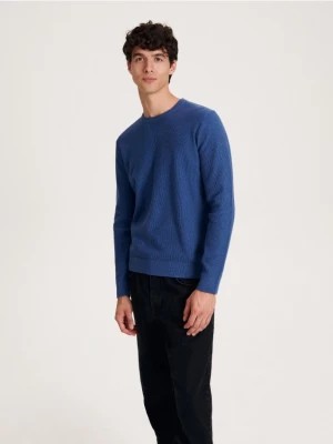 Zdjęcie produktu Reserved - Bawełniany sweter - niebieski