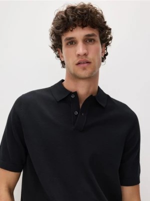Zdjęcie produktu Reserved - Bawełniany sweter polo - czarny