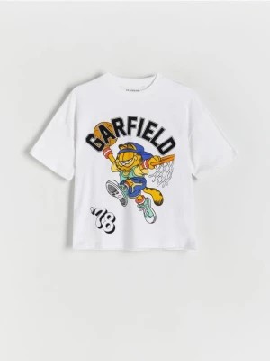 Zdjęcie produktu Reserved - Bawełniany t-shirt Garfield - złamana biel