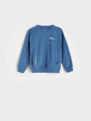 Zdjęcie produktu Reserved - Bluza z nadrukiem - niebieski