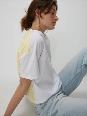 Zdjęcie produktu Reserved - Bluzka z łączonych tkanin - jasnożółty