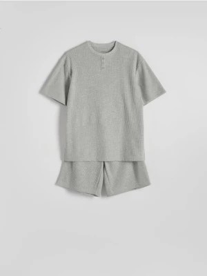 Zdjęcie produktu Reserved - Dwuczęściowa piżama - jasnoszary