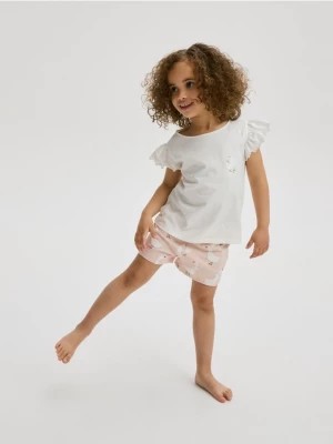 Zdjęcie produktu Reserved - Dwuczęściowa piżama w gąski - złamana biel