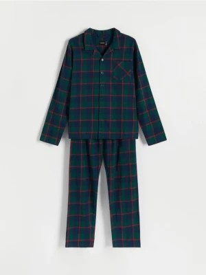 Zdjęcie produktu Reserved - Dwuczęściowa piżama w kratę - Zielony