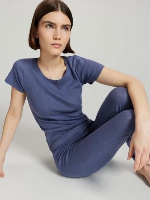 Zdjęcie produktu Reserved - Dwuczęściowa piżama z bawełny - granatowy