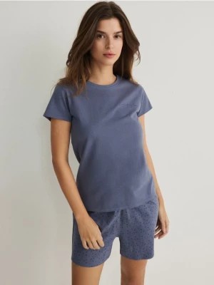 Zdjęcie produktu Reserved - Dwuczęściowa piżama z bawełny - niebieski