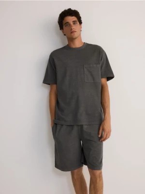 Zdjęcie produktu Reserved - Dwuczęściowa piżama z efektem sprania - ciemnoszary