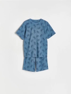 Zdjęcie produktu Reserved - Dwuczęściowa piżama z nadrukiem - granatowy