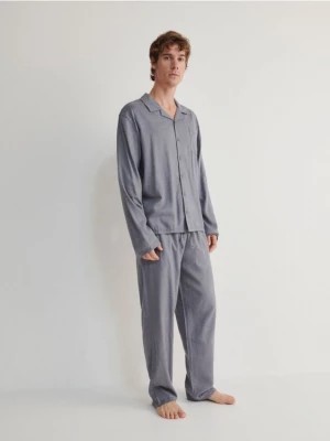Zdjęcie produktu Reserved - Dwuczęściowa piżama z wiskozą - ciemnoszary
