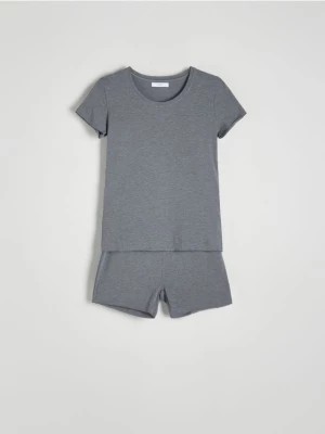Zdjęcie produktu Reserved - Dwuczęściowa piżama z wiskozą - szary