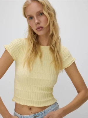 Zdjęcie produktu Reserved - Dzianinowa bluzka - jasnożółty