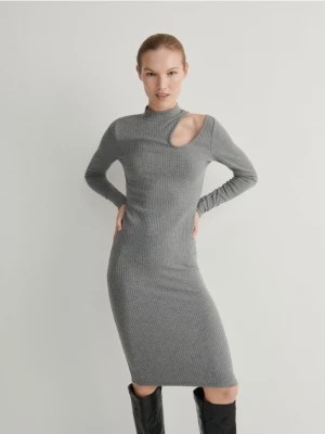 Zdjęcie produktu Reserved - Dzianinowa sukienka midi - ciemnoszary